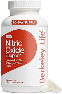Nitric Oxide Support Supplement - Nitric Oxide Booster for Men & Women- Blood Flow & Circulation with Beet Root Powder to Support Energy, Heart Health & Healthy Blood Pressure- 180 Count