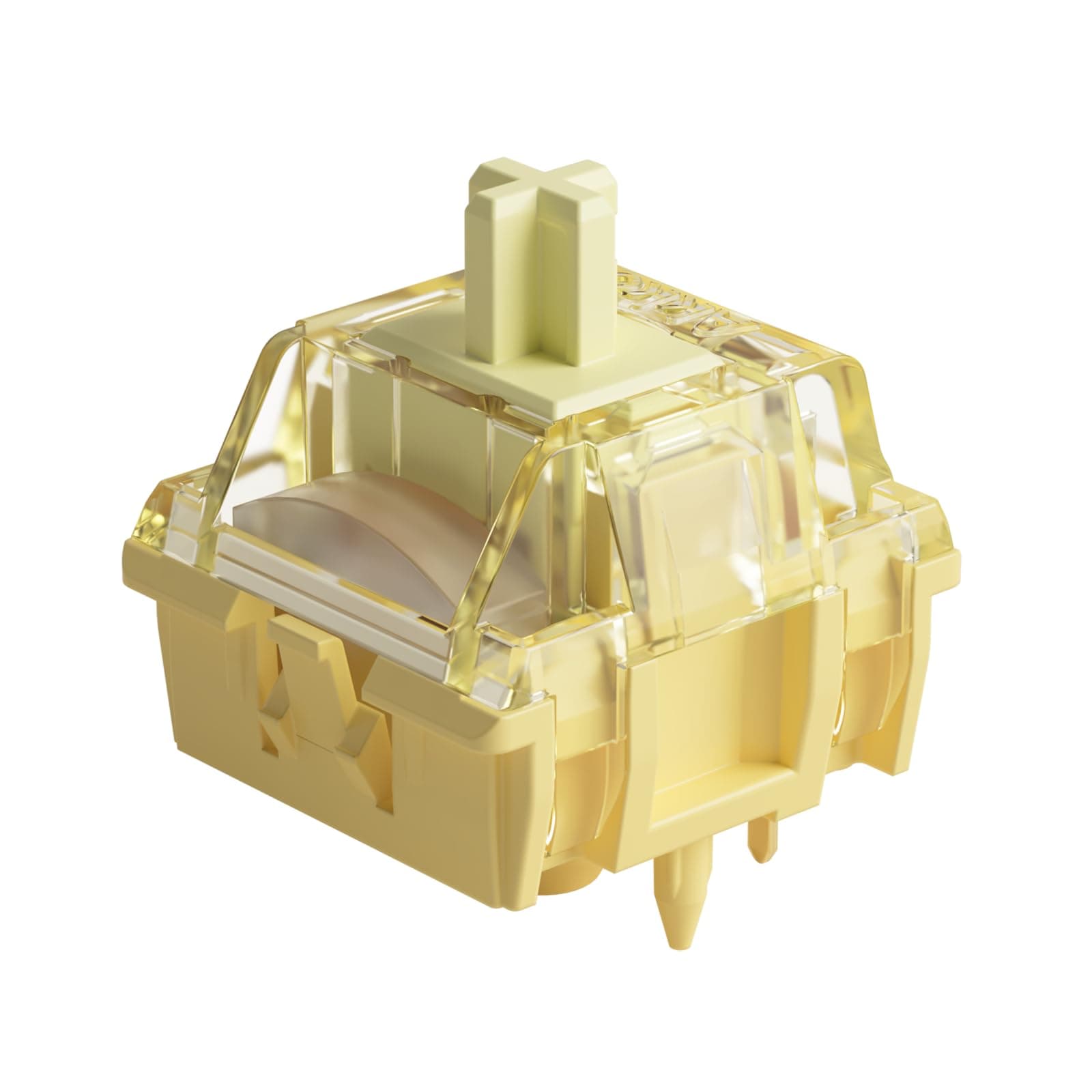 – V5 Creamy Yellow Keyboard Switch with LED Diffuser for Mechanical Gaming Keyboard, 5-Pin 50gf, Linear Lubed Switches MX Key Switches (45pcs)