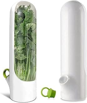 Herb Saver for Refrigerator, Herb Saver Pod, Fresh Herb Keeper for Cilantro, Mint, Parsley, Asparagus, Keeps Greens Fresh for 2-3 Weeks (1PCS)