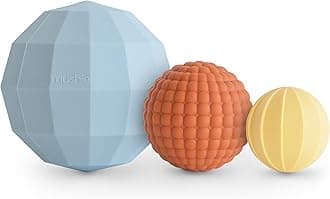 mushie Silicone Nesting Spheres Sensory Toy (Powder Blue) | Pack of 3