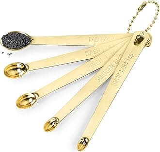 Gold 5pcs mini measuring spoons