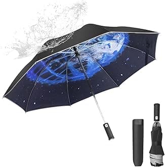 Umbrella Windproof Travel Umbrellas for Rain - Easy Auto Open Close, Durable & Compact Umbrella, Strong Metal Frame, Windproof and Waterproof Umbrella for Travel