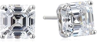 Amazon CollectionSterling Silver Infinite Elements Cubic Zirconia Stud Earrings