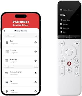 Universal Remote Control with Customizable App, All-in-One Smart Remote Control, Control IR/Bluetooth Devices, Compatible with TV/AC/Apple TV/Fire TV/SwitchBots and More