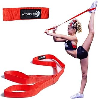 Myosource Kinetic Bands Cheerleading Flexibility Stunt Strap - Improve Stretching and Stunts for Cheer Dance Gymnastics & Physical Therapy Stocking Stuffers Present for Kids Girls Adults - 12 Colors