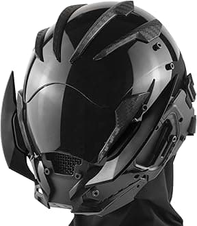 Punk Mask, Futuristic Helmet, Unique Sci-Fi Helmet For Adults, Perfect For Cosplay Accessory And Rave Parties