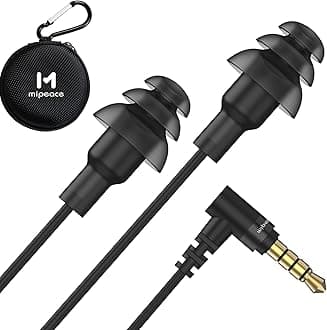Work Earbuds Headphones, Ear Plug Headphones for Work-Noise isolating Earbuds Earphones for Industrial Safety Construction(Black)