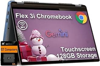Lenovo IdeaPad Flex 3i Chromebook 2-in-1 Laptop (12.2" FHD+ Touchscreen, Intel N100, 4GB DDR5, 128GB Storage (64GB eMMC + 64GB SD Card)) for Home & Student, NFC, Long Battery Life, Chrome OS, Blue