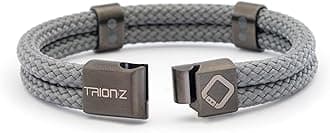 Zen Loop Duo Magnetic Field Therapy Wristband for Women & Men Featuring Patented ANSPO Technology (Charcoal, Large)