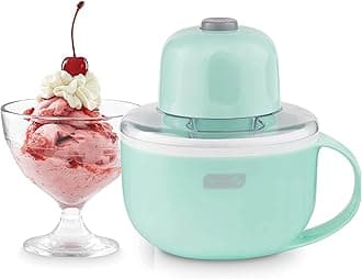 Dash My Mug Ice Cream Maker - Makes Single Serving of Gelato, Frozen Yogurt, Sorbet & More - Easy to Clean & Use - Aqua, 1 Bowl