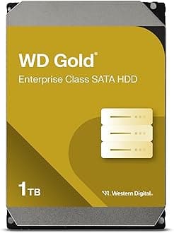 Western Digital 1TB WD Gold Enterprise Class Internal Hard Drive - 7200 RPM Class, SATA 6 Gb/s, 128 MB Cache, 3.5" - WD1005FBYZ