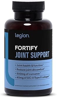 Fortify Joint Support Supplement with UC-II Type II Collagen, Meriva Curcumin & Boswellia Serrata - Mobility, Flexibility & Comfort for Knee, Hip & Shoulder - 90 Capsules