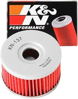 K&N Powersports Oil Filter - Cartridge 60x37mm compatible with Suzuki (KN-137)