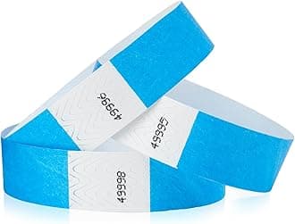 WristCo Neon Blue Tyvek Wristbands for Events – 10,000 Count – Tamper-Proof Design & Fluorescent Color Prevent Reuse – Premium-Grade Bracelets for Hospital & Medical ID, Party & VIP Identification