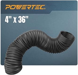POWERTEC 70128V 4 in. Left Spiral Flexible Dust Collection Hose