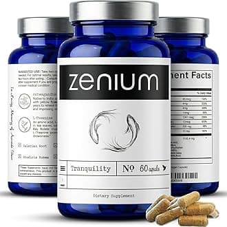 - Zenium Stress Relief Supplement Supports Mood & Mental Focus - Feel Calm and Relaxed - Eases Tension & Nervousness - Ashwagandha, Magnesium & L-Theanine - Great for Gift Items - 60 Capsules