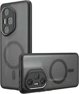 Compatible with Honor 300 Pro/Honor 300 Ultra Phone Case Cover Lens Protection Built-in Magnetic Anti-Shock Matte Texture Black