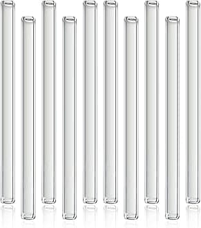 10 Inch Long 10 Pieces Glass Borosilicate Blowing Tubes 12 mm OD 2mm Thick Wall Tubing Clear Tubes