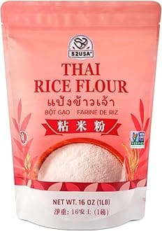 52USA Thai Rice Flour 453.6 g (Basic), 0.5 kg (1 Piece), Rice Flour for Baking or Cooking, Product of Thailand, All Natural White Rice Flour, Vegan