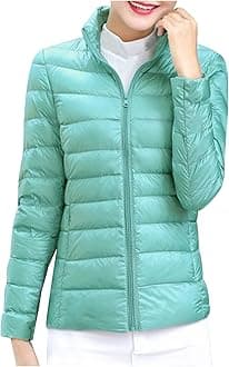 Packable Puffer Jacket Women Plus Size Winter Warm Jacket Padded Coats Lightweight Down Jacket Long Sleeve Outerwear