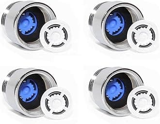 LOWENERGIE Pack of 4 Shower Hose Flow Regulator Restrictor Water & Energy Saving 6 & 8 Litre per min