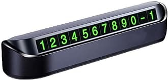 Tantra Car Dashboard Number Display - Mobile Number Display for Car, Temporary Car Parking Mobile Number Display with Magnetic Numbers Stickers