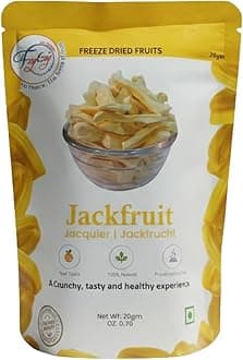 Healthy Premium Freeze-Dried Jackfruit Fruit Slices | Pantry Groceries Dehydrated Perfect for Healthy Snacking, Candy, Baking, Smoothie, Juice, Cake, Ice cream, Cereal | Promotes Good Digestive Health | Ideal Slices for Kids & Adults (Jackfruit Slice | 20g)