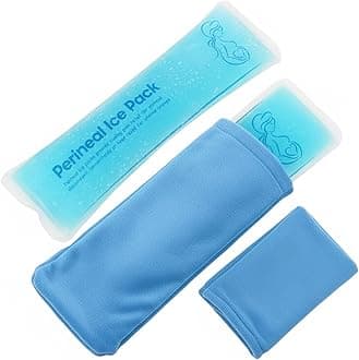Perineal Cooling Pad, Postpartum Cold Packs Gel Bead Ice Pack Cold Therapy for Women After Pregnancy and Delivery, 2 Ice Pack and 3 Cover (Blue Gel Ice Pack)