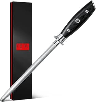 Honing Steel 20CM Japanese Knife Sharpening Steel High Carbon Sharpening Rod Professional Kitchen Knife Sharpener for Kitchen Knife