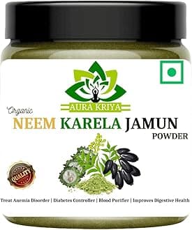 Aura Kriya Neem Karela Jamun Powder | Health Care Powder | Neem Karela Jamun Powder (100 gm, Pack of 1)