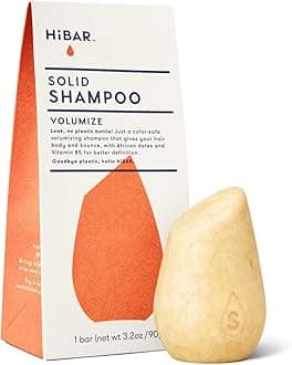 Volumize Shampoo Bar - For Fine & Flat Hair - Add Body, Definition & Volume - With African Dates & Vitamin B5 - Plastic-Free - Soap, Paraben & Sulfate-Free - Color Safe & Vegan -1 Solid Bar
