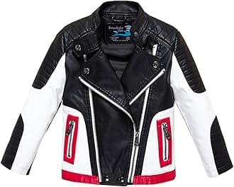 Boys Leather Motorcycle Pilot Jackets Toddler Coats