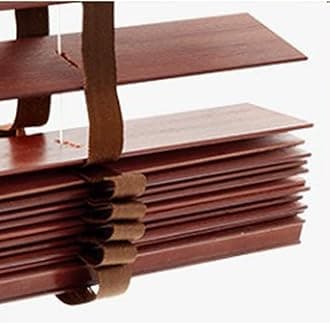 Blackout Venetian Blinds, Real Wood Blinds for Windows, Indoor and Outdoor Horizontal Blinds, 60/70/80/90/100/110cm Wood Venetian Shades,WxH-70x120cm/28 * 47in