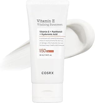 Daily SPF 50 Vitamin E Vitalizing Korean Sunscreen for Face, UVA&UVB Protection, Lightweight, No White Cast for All Skin Tones, Non-Greasy Semi Matte Finish, Korean SkinCare