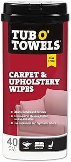 Tub O' Towels Heavy Duty Carpet & Upholstery Cleaning Wipes