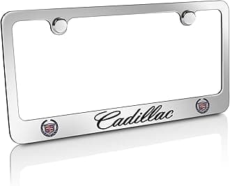 Cadillac Workmark License Plate Frame Holder (2 Hole/Metal, Chrome/Wide)