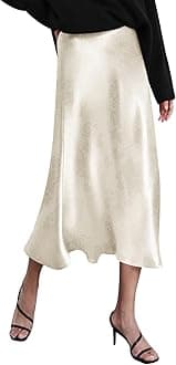 Skirts for Women High Waist Skirt Elegant Midi Skirt Satin