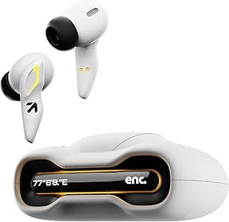 Boult Audio UFO Truly Wireless in Ear Earbuds with 48H Playtime, Built-in App Support, 45ms Low Latency Gaming, 4 Mics ENC, Breathing LEDs, 13mm Bass Drivers Ear Buds TWS, Made in India (White Opal)