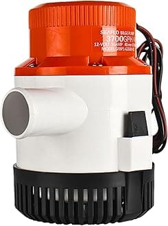 01 Series 3700 GPH Bilge Pump – 12V, 1-1/2" Outlet, Marine Submersible Pump with Anti-Airlock Protection, CE & Rohs Certified, 4-Year Warranty | Reliable for Boats and Marine Applications