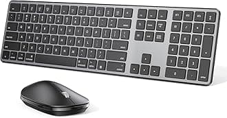 Bluetooth Keyboard and Mouse for Mac, Wireless Multi-Device Keyboard with Numeric Keypad, Keyboard and Mouse Combo, for MacBook Pro/Air, iMac, iMac Pro, Mac Mini, Mac Pro