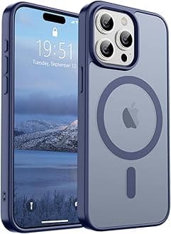 SUPFINE Magnetic for iPhone 15 Pro Max Case [Compatible with MagSafe] [10 FT Military Grade Drop Protection] Slim Translucent Matte Shockproof with Anti-Fingerprint Phone Case, Lanvender Gray