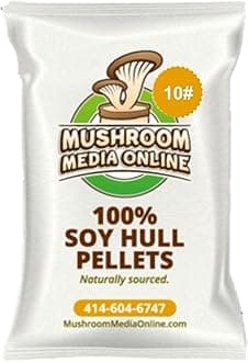 Mushroom Media Online - 100% Soy Hull Mushroom Pellets – Substrate for Mushroom Cultivation, Ideal for Oyster, Shiitake, Lion’s Mane, and More (10 Pounds)