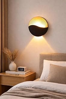 FILLISKA - Black Sun and Moon Luxury Indoor/Outdoor Aluminum Wall Light (Black Sun and Moon)