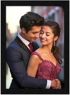 ArtX Customized Photo Frames With Photo Upload, Photo Frame Customised Gift, With Plexi Glass, A4, A3, Paper/Canvas, Personalised Photo Print With Frame, Portrait