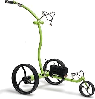 Terra Electric Golf Push Cart - Ultraslim Stainless Steel Frame - Lithium Battery - Remote Control - 36 Holes - Fully Accessorized