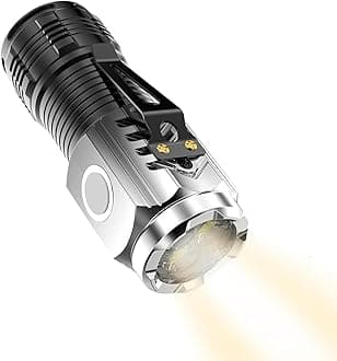 GRACIOUS MART Super Bright LED Torchlight High Lumens with USB Cable, Waterproof Flashlight Powerful Flash Light for Home Camping Hiking (Black and White)