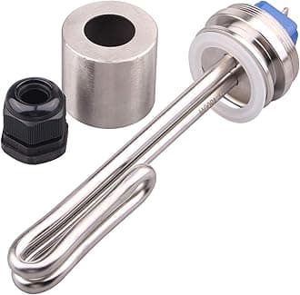 DERNORD 1.5" Inch (OD50.5mm) Tri-clamp Foldback Heating Element Stainless Steel Immersion Water Heater (120V 1500W)