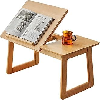 Small Wooden Table Low Floor Table Small Wooden Coffee Table Small Dining Table Laptop Table Adjustable Table Top (Color : Brown, Size : 62x35x30cm)