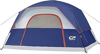CAMPROS CPTent 6/8 Person Camping Tents, Weatherproof Family Dome Tent with Rainfly, Large Mesh Windows, Wider Door, Easy Setup, Portable with Carry Bag