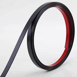 Matte Black Molding Trim, Peel and Stick Mirror Border Design, Flexible Wall Ceiling Floor Cabinet Tile Edge Moulding, 5m x 1cm